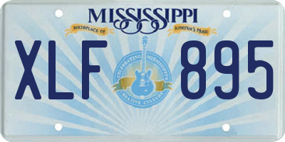 MS license plate XLF895