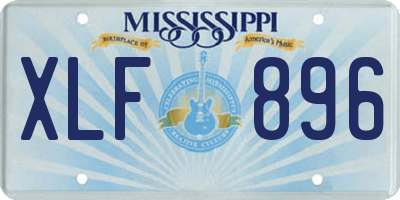 MS license plate XLF896