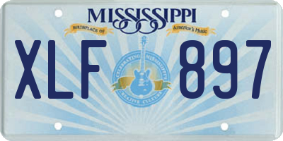 MS license plate XLF897