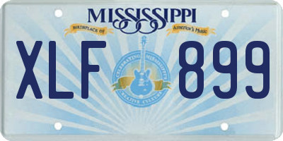 MS license plate XLF899