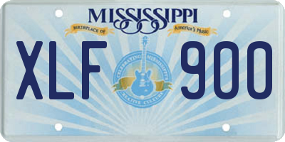 MS license plate XLF900