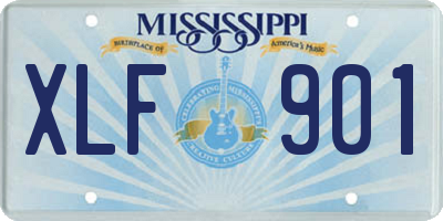 MS license plate XLF901
