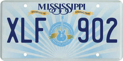 MS license plate XLF902