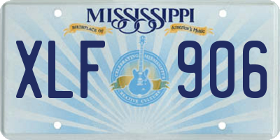 MS license plate XLF906