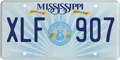 MS license plate XLF907
