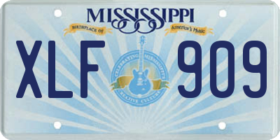 MS license plate XLF909