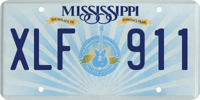 MS license plate XLF911