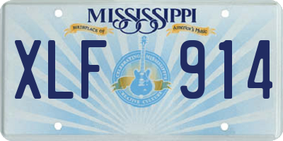 MS license plate XLF914