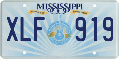 MS license plate XLF919