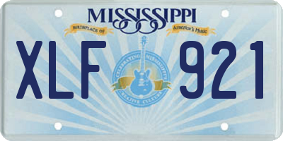 MS license plate XLF921
