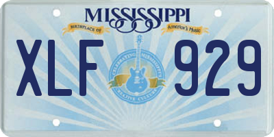 MS license plate XLF929