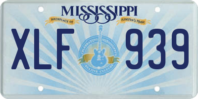 MS license plate XLF939