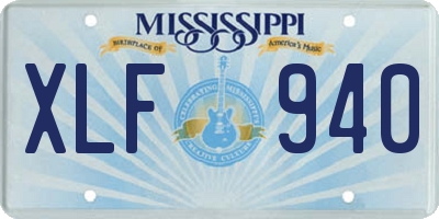 MS license plate XLF940