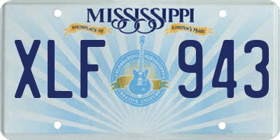 MS license plate XLF943