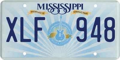 MS license plate XLF948