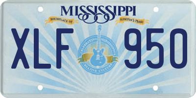 MS license plate XLF950