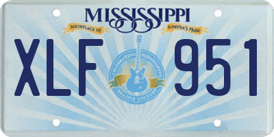 MS license plate XLF951