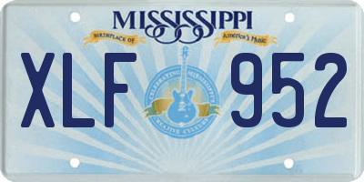 MS license plate XLF952