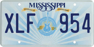 MS license plate XLF954