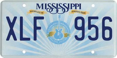 MS license plate XLF956