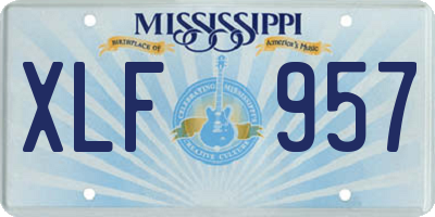 MS license plate XLF957