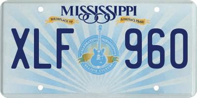 MS license plate XLF960