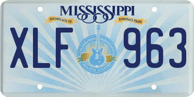 MS license plate XLF963