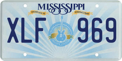 MS license plate XLF969