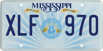 MS license plate XLF970