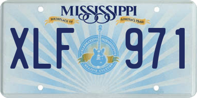 MS license plate XLF971