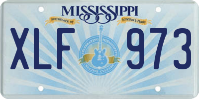 MS license plate XLF973