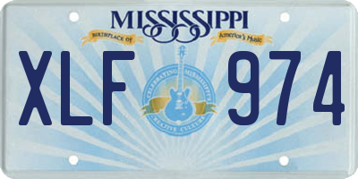 MS license plate XLF974