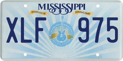 MS license plate XLF975