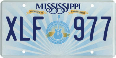 MS license plate XLF977