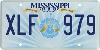 MS license plate XLF979