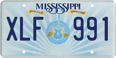 MS license plate XLF991
