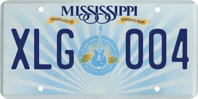 MS license plate XLG004