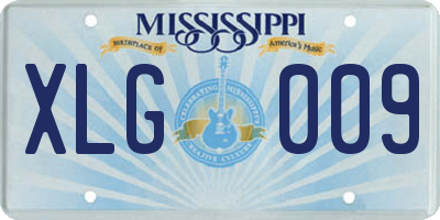 MS license plate XLG009
