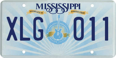 MS license plate XLG011
