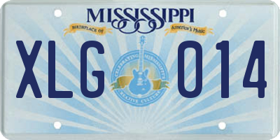 MS license plate XLG014