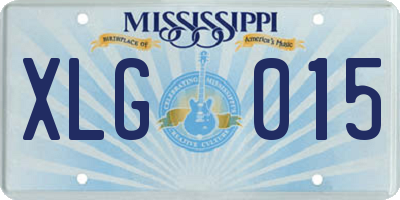 MS license plate XLG015