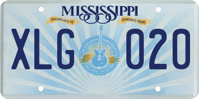 MS license plate XLG020