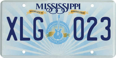 MS license plate XLG023