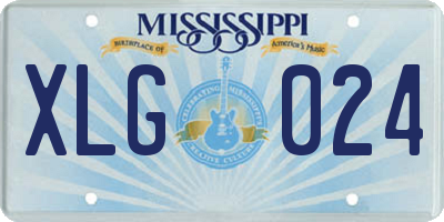MS license plate XLG024