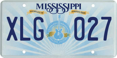 MS license plate XLG027