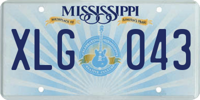 MS license plate XLG043