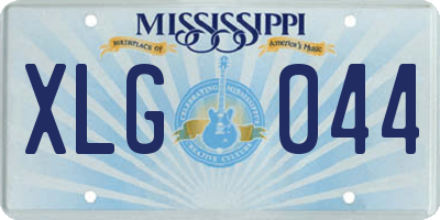 MS license plate XLG044