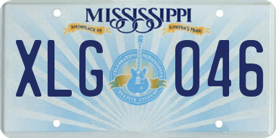 MS license plate XLG046