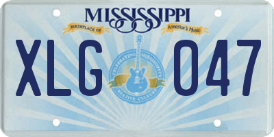 MS license plate XLG047