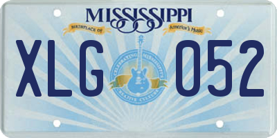 MS license plate XLG052